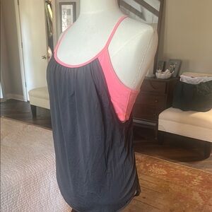 Lululemon Athletica Gray and orange Relaxed Tank Top